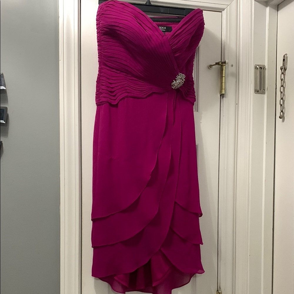 TADASHI  COLLECTION Elegant Pink Strapless Dress